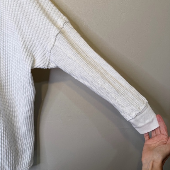 FP | WTF Travis Polo V-Neck Sweater Popover Henley Thermal Top Slouchy Shirt - Picture 10 of 13